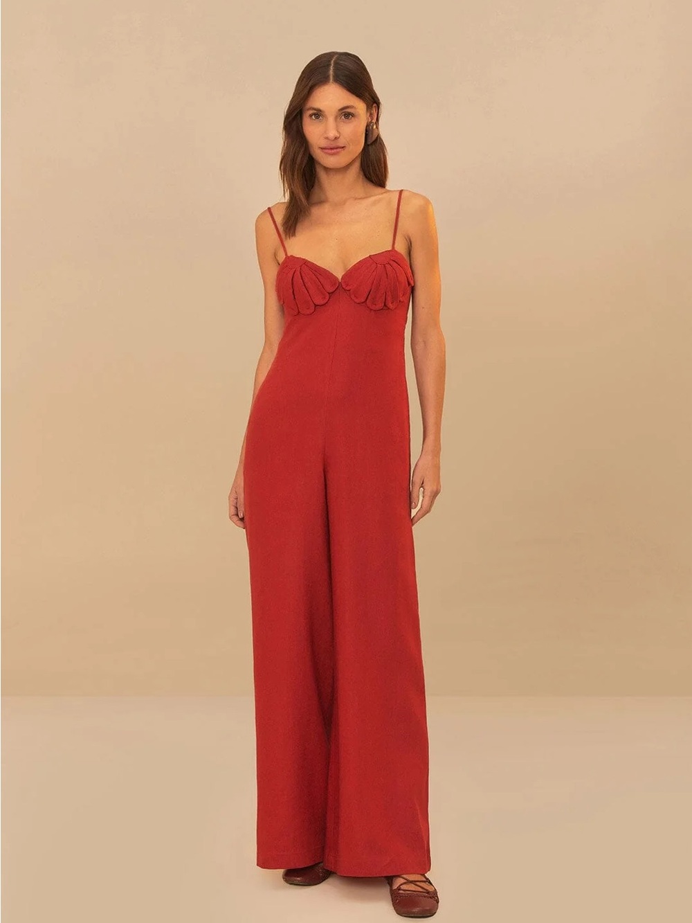 FARM Rio Petals Wide-Leg Jumpsuit